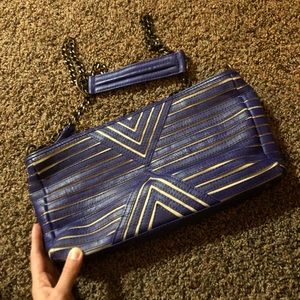 Blue House of Harlow 1960 crossbody purse